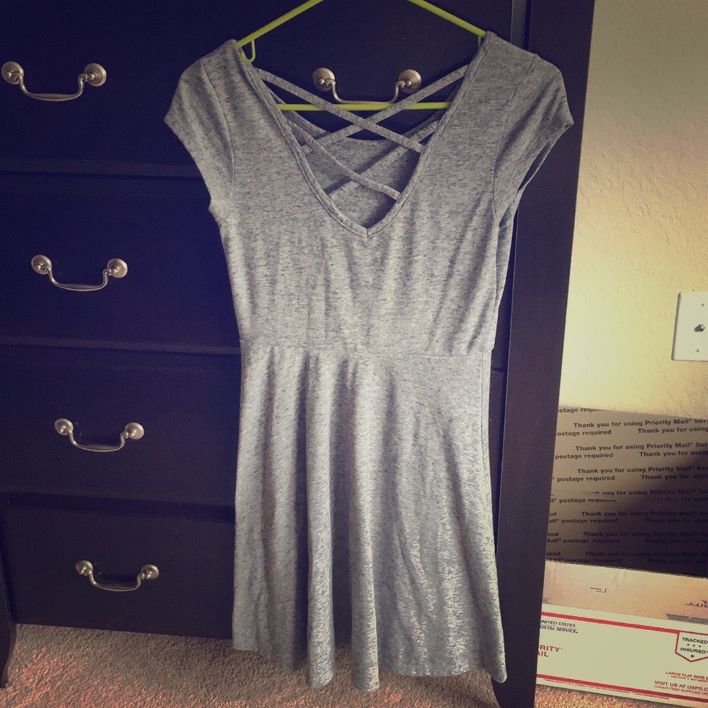 Super cute gray skater dress